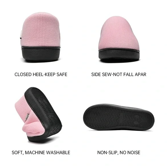 New Women’s Memory Foam House Slippers Pink​ - Picture 5 of 7